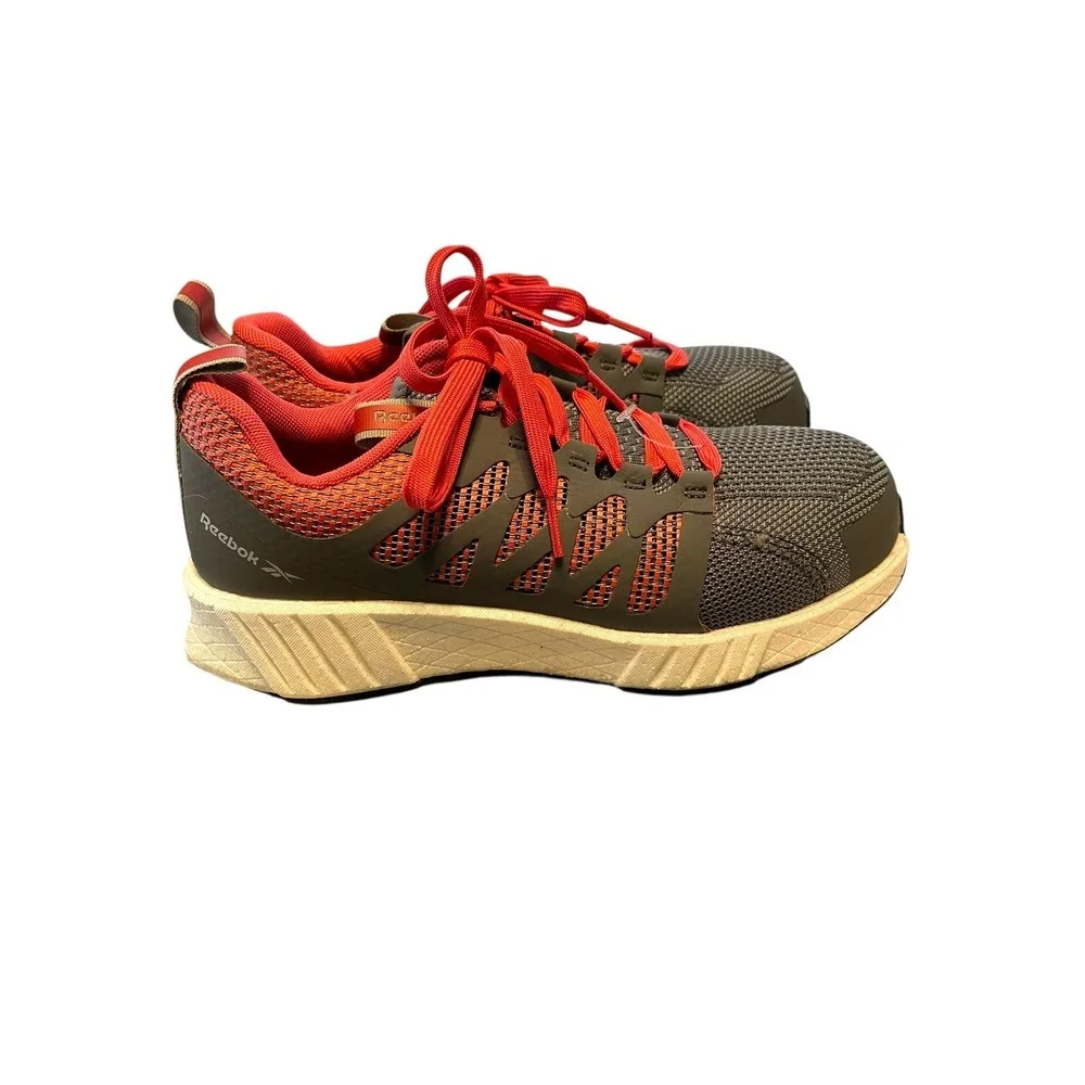 Reebok Work‎ Fusion Flexweave Composite Toe Shoe – Women's 8 W Gray Pink